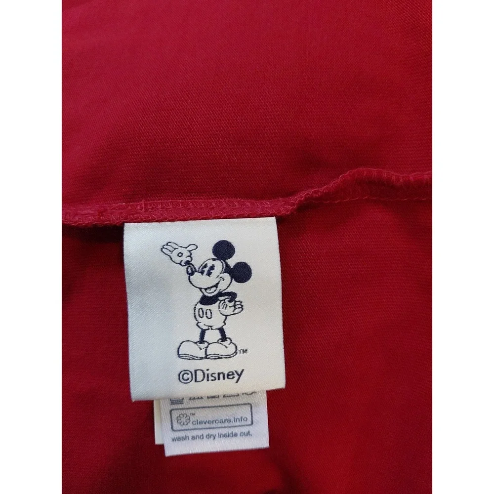 NWT Men's DISNEY x Tommy Hilfiger Mickey Mouse Burgandy S/S‎ T-Shirt Size Small